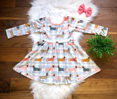 Chic Puppies Twirl Dress-Baby & Toddler Outfits-Wellington Design Co - TwoCan-Stella Violet Boutique in Arvada, Colorado