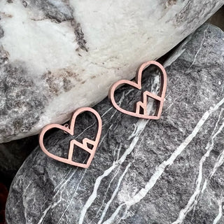 Heart Mountain Stud Earrings-Earrings-Wonderland-Stella Violet Boutique in Arvada, Colorado