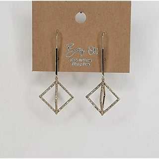 CZ Cube Drop Statement Earrings-Earrings-Betty Oh-Stella Violet Boutique in Arvada, Colorado