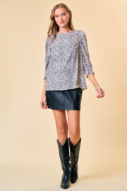 Puff Sleeve Blouse-Shirts & Tops-Doe & Rae-Stella Violet Boutique in Arvada, Colorado