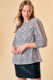Puff Sleeve Blouse-Shirts & Tops-Doe & Rae-Stella Violet Boutique in Arvada, Colorado