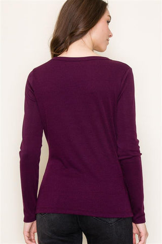 Baby Ribbed Basic Tee-Shirts & Tops-Staccato-Stella Violet Boutique in Arvada, Colorado