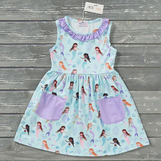 Mermaid Dreams Twirl Dress-Dress-Pete & Lucy-Stella Violet Boutique in Arvada, Colorado