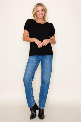 Solid Jersey Tee-Shirts & Tops-Staccato-Stella Violet Boutique in Arvada, Colorado