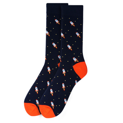 Men's Spaceship Socks-Socks-Selini NY-Stella Violet Boutique in Arvada, Colorado