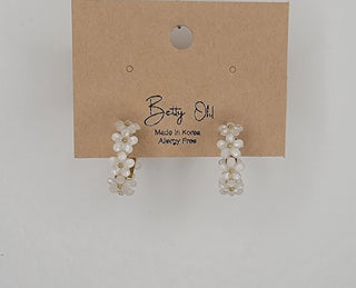 Petite Flower Hoop Earrings-Earrings-Betty Oh-Stella Violet Boutique in Arvada, Colorado