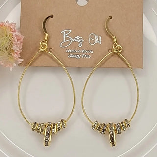 CZ Teardrop Dangle Earrings-Earrings-Betty Oh-Stella Violet Boutique in Arvada, Colorado