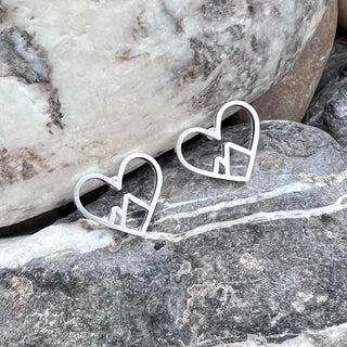Heart Mountain Stud Earrings-Earrings-Wonderland-Stella Violet Boutique in Arvada, Colorado