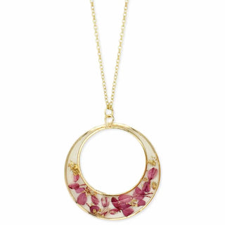 Floral Circle Dried Flower Necklace-Earrings-Zad-Stella Violet Boutique in Arvada, Colorado