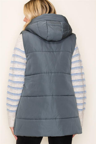 Hooded Tunic Puffer Vest-Shirts & Tops-Staccato-Stella Violet Boutique in Arvada, Colorado