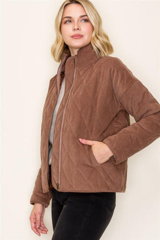Golden Hour Quilted Cord Jacket-Shirts & Tops-Staccato-Stella Violet Boutique in Arvada, Colorado