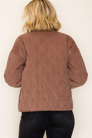 Golden Hour Quilted Cord Jacket-Shirts & Tops-Staccato-Stella Violet Boutique in Arvada, Colorado