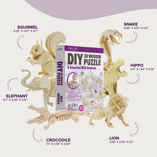 3D Wooden Puzzle Set-Wooden Puzzle-Hands Craft-Stella Violet Boutique in Arvada, Colorado