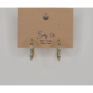 Deco Detail Hoop Earrings-Earrings-Betty Oh-Stella Violet Boutique in Arvada, Colorado