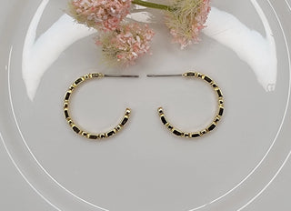 Deco Detail Hoop Earrings-Earrings-Betty Oh-Stella Violet Boutique in Arvada, Colorado