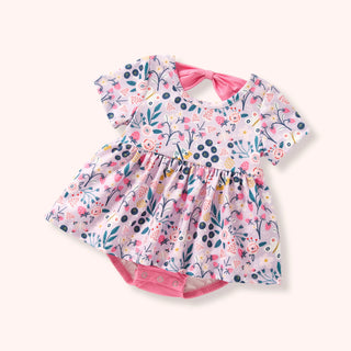 Blueberry Bloom Skirted Romper-Baby & Toddler Outfits-Rylee Faith Designs-Stella Violet Boutique in Arvada, Colorado
