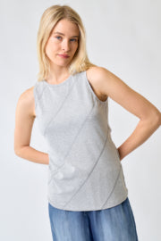 Diagonal Knit Tank-Shirts & Tops-Doe & Rae-Stella Violet Boutique in Arvada, Colorado