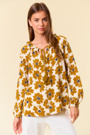 Floral Print Button Down Blouse-Top-Doe & Rae-Stella Violet Boutique in Arvada, Colorado