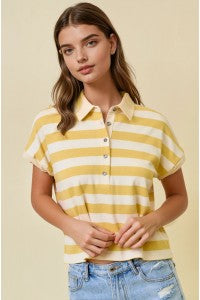 Sunshine Stripe Swing Top-Shirts & Tops-Doe & Rae-Stella Violet Boutique in Arvada, Colorado