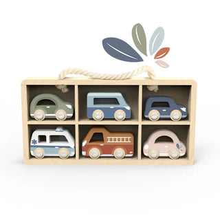 Car Display Case w/ 6 Vehicles-Toys-Speedy Monkey-Stella Violet Boutique in Arvada, Colorado