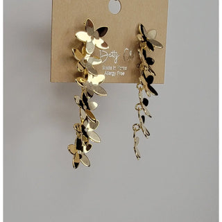 Flower Petal Link Dangle Earrings-Earrings-Betty Oh-Stella Violet Boutique in Arvada, Colorado