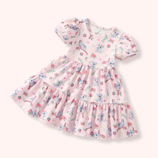 Koala Cuddles Twirl Dress-Baby & Toddler Outfits-Pete & Lucy-Stella Violet Boutique in Arvada, Colorado