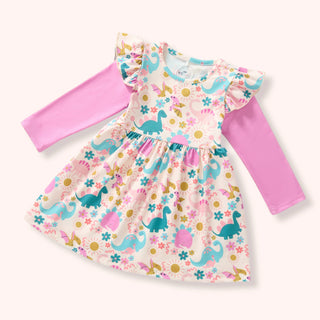 Jurassic Dreams Dress-Baby & Toddler Outfits-Pete & Lucy-Stella Violet Boutique in Arvada, Colorado