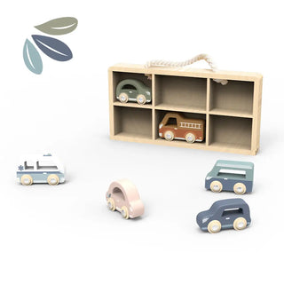 Car Display Case w/ 6 Vehicles-Toys-Speedy Monkey-Stella Violet Boutique in Arvada, Colorado