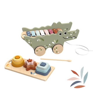Croco Xylo & Activity Pull Along-Toys-Speedy Monkey-Stella Violet Boutique in Arvada, Colorado