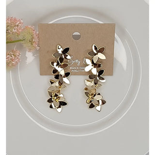 Flower Petal Link Dangle Earrings-Earrings-Betty Oh-Stella Violet Boutique in Arvada, Colorado