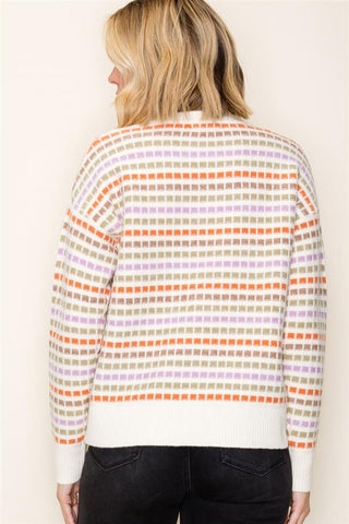 Confetti Grid Sweater-Shirts & Tops-Staccato-Stella Violet Boutique in Arvada, Colorado