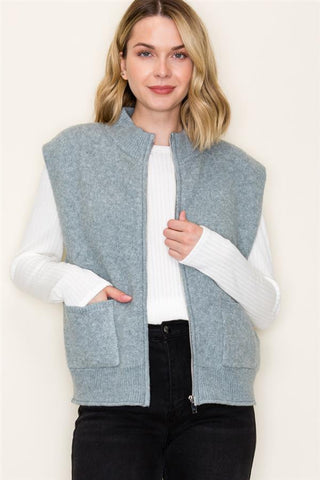 Mock Neck Sweater Vest-Shirts & Tops-Staccato-Stella Violet Boutique in Arvada, Colorado