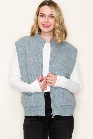 Mock Neck Sweater Vest-Shirts & Tops-Staccato-Stella Violet Boutique in Arvada, Colorado