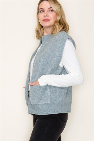 Mock Neck Sweater Vest-Shirts & Tops-Staccato-Stella Violet Boutique in Arvada, Colorado