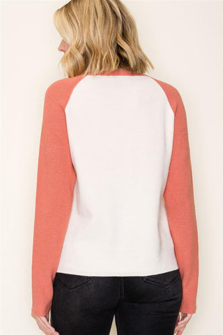 Waffle & Whimsy Contrast Top-Shirts & Tops-Staccato-Stella Violet Boutique in Arvada, Colorado