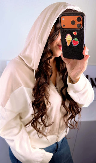 Everyday Colorblock Zip Hoodie-Shirts & Tops-White Birch-Stella Violet Boutique in Arvada, Colorado