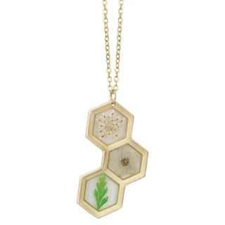 Honey Comb Dried Flower Necklace-Necklace-Zad-Stella Violet Boutique in Arvada, Colorado