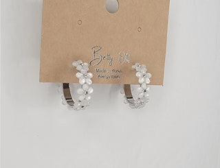 Petite Flower Hoop Earrings-Earrings-Betty Oh-Stella Violet Boutique in Arvada, Colorado