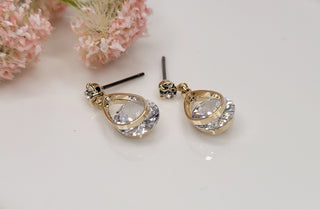 CZ Diamond Cut Dangle Earrings-Earrings-Betty Oh-Stella Violet Boutique in Arvada, Colorado