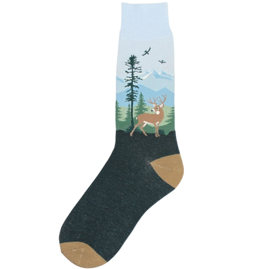Men's White Tail Buck Socks-Socks-Foot Traffic-Stella Violet Boutique in Arvada, Colorado
