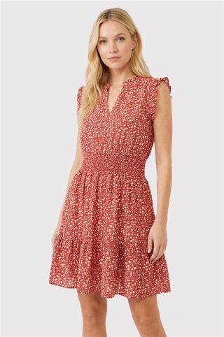 Ditsy Bloom Smocked Waist Dress-Top-Staccato-Stella Violet Boutique in Arvada, Colorado