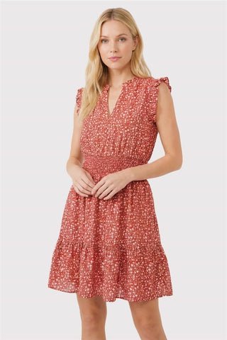 Ditsy Bloom Smocked Waist Dress-Top-Staccato-Stella Violet Boutique in Arvada, Colorado
