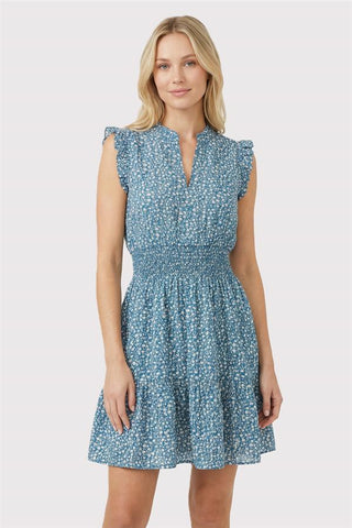 Ditsy Bloom Smocked Waist Dress-Top-Staccato-Stella Violet Boutique in Arvada, Colorado