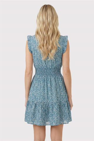 Ditsy Bloom Smocked Waist Dress-Top-Staccato-Stella Violet Boutique in Arvada, Colorado