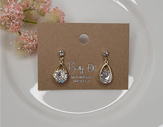 CZ Diamond Cut Dangle Earrings-Earrings-Betty Oh-Stella Violet Boutique in Arvada, Colorado