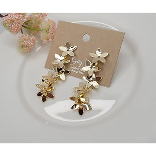 Flower Petal Link Dangle Earrings-Earrings-Betty Oh-Stella Violet Boutique in Arvada, Colorado