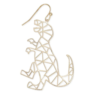 Gold Polygon T-Rex Earrings-Earrings-Zad-Stella Violet Boutique in Arvada, Colorado