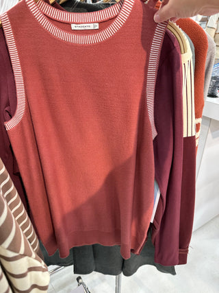 Contrast Tank Sweater-Shirts & Tops-Staccato-Stella Violet Boutique in Arvada, Colorado