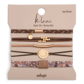 Adapt Camouflage with Antler Charm Hair Tie Bracelets-Jewelry-k'lani-Stella Violet Boutique in Arvada, Colorado