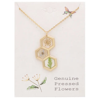 Honey Comb Dried Flower Necklace-Necklace-Zad-Stella Violet Boutique in Arvada, Colorado